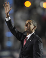 Obama waving